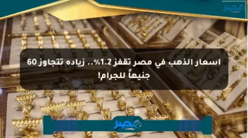 أسعار الذهب في مصر تقفز 1.2%.. زيادة تتجاوز 60 جنيهاً للجرام!